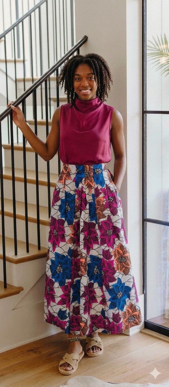 Francis + Benedict Cotton White Pink Floral Maxi Skirt NWT XS